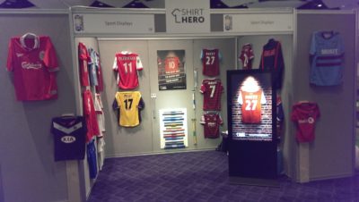 Shirt Hero shirt display stand at SMMEX